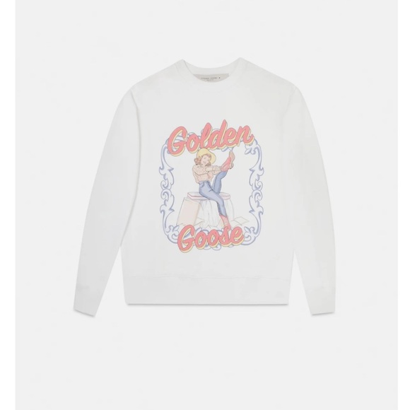 Golden Goose Women’s Limited Edition White Graphic Sweatshirt - Sz M - NWT